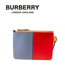 【未使用品】BURBERRY バーバリー コインケース レザー オレンジ グリーン ブルー レッド 80251961