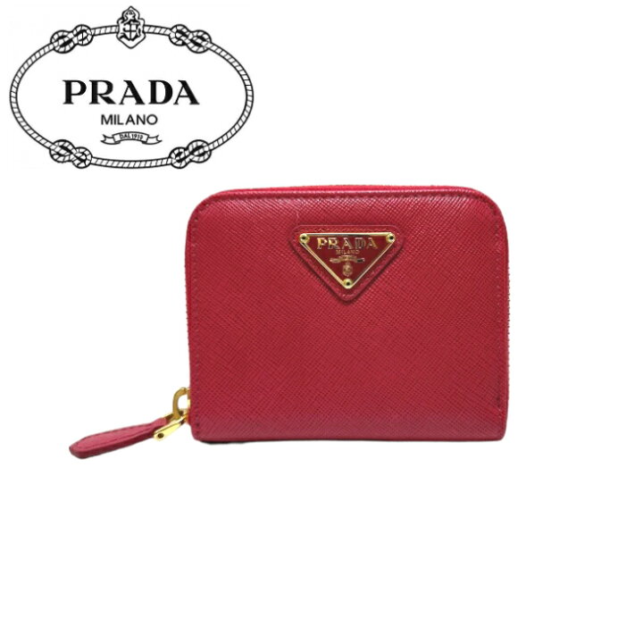 楽天市場】【中古美品】PRADA プラダ サフィアーノ コンパクト 