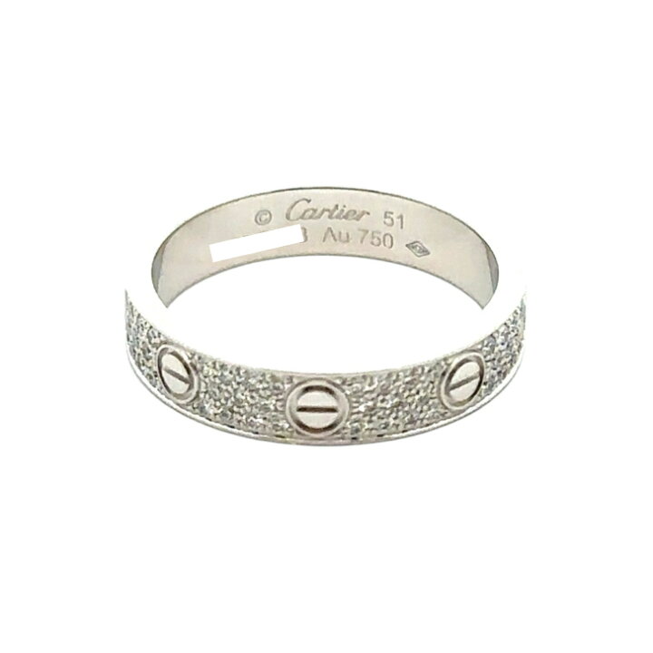 楽天市場】【中古特価】 Cartier カルティエ ミニラブ リング 750 WG 