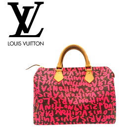 【中古良品】LOUIS VUITTON ルイヴィトン スピーディ30 モノグラム グラフィティ M93704 フューシャピンク ハンドバッグ