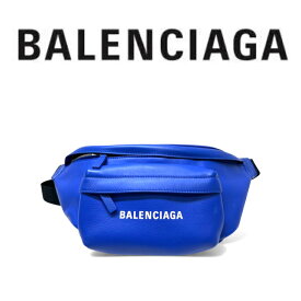 【中古良品】BALENCIAGA エブリデイ レザー 青 ベルトバッグ