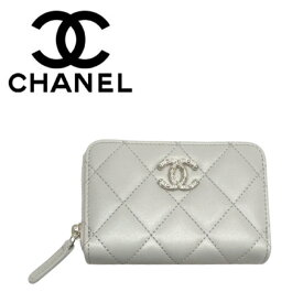 【未使用品】CHANEL シャネル クラシックジップ コインパース キャビアスキン グレー