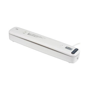 【クーポン最大600円OFF!】【送料無料】密封パック器(85W/接着部温度140度/脱気+シールで約35秒/ホワイト)COK-E-SL02 オーム電機 食材 新鮮 酸化防止 パック保存 フードシーラー 真空パック 真空