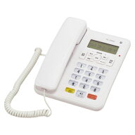 【クーポン配布中!】在庫あり!!【送料無料】シンプルホン（迷惑電話対策機能付/16桁表示液晶画面/直流抵…