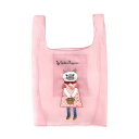 【クーポン最大600円OFF!】あす楽!!【送料無料】パーラーすずらん堂 シフォン生地 サブバッグ すずらんさん柄 PK（ピンク）エコバッグ シフォン素材 ねこ クスグル かわいい キュート 猫柄 ガーリー レディース おしゃれ プレゼント ギフト 誕生日 エアリー素材 インテリア