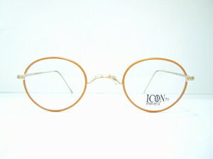 ICON 0006 col.1-GLD ヴィンテージ一山メガネフレーム新品めがね眼鏡サングラスボストン型クラシックアンティーク