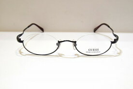GUESS(ゲス)GU487 BLKヴィンテージメガネフレーム新品めがね眼鏡サングラスメンズレディース男性用女性用アンダーリム逆ナイロール