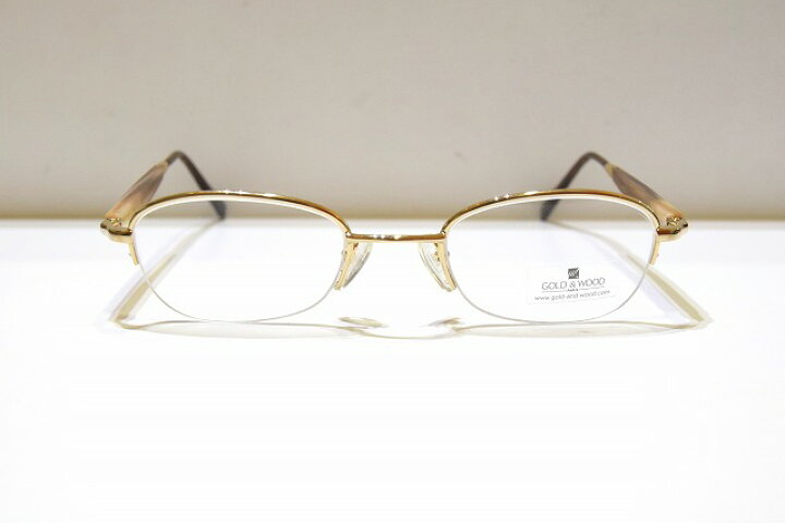 ☆ キズ有 GOLD & WOOD PARIS 眼鏡 フレーム ゴールド＆ウッドの通販  