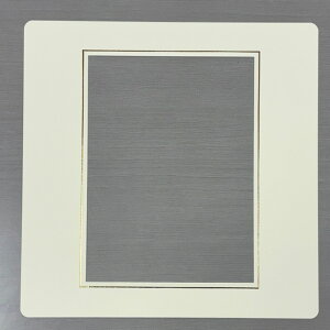 ジャケット中枠 Mナチュラル 2 6切角 金線入 外寸300x300mm 両面テープ4本付