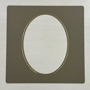 ジャケット中枠 K81 3 6切楕円 金線入 外寸300x300mm 両面テープ4本付