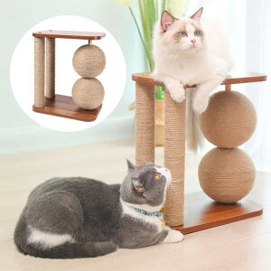 猫用 爪とぎポール 爪とぎ ミニ タワー キャットタワー 省スペース 猫タワー 低め 麻 木製 ミニキャットタワー お爪とぎ ポール 猫用つめとぎ 猫の爪磨き 爪研ぎ 爪とぎ スクラッチャー ペッ