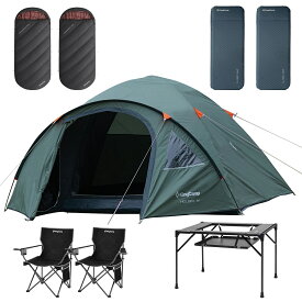 キャンプ アウトドアグッズ キャンプセット ビギナーセット 2人用 初心者セット スターターセット キャンプデビュー アウトドアチェア 一式 テント 寝袋 シュラフ 自動膨張 インフレーターマット 折りたたみ ローテーブル BBQ 入門 登山 ソロキャンプ