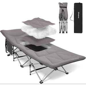 KingCamp �܂肽���݃x�b�h �ȈՃx�b�h �L�����v �R�b�g �g���s�v �ω׏d180kg �X�`�[���� ��v ���� �h�����H �ʋC�� ���[�ܕt�� �A�E�g�h�A �����O���p �� �r�[�` �T�}�[�x�b�h ���Q