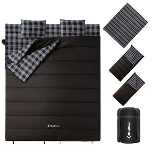 �y�}���\����P5�{+20%OFF�N�[�|���zKingCamp �Q�� �����^ 3-in-1 �I�[���V�[�Y�� �~�p -15�x�܂Ŏg�p�� ���C�h80cm �t�����l������ �y�� �R���p�N�g �u�����P�b�g �V�����t �Z�b�g �A�E�g�h�A �L����