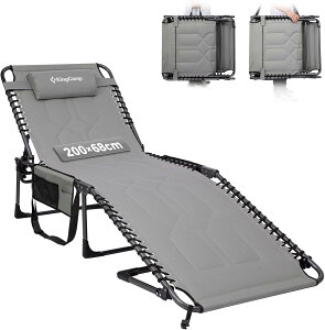 KingCamp �T�}�[�x�b�h ���C�h �܂肽���݃x�b�h �A�E�g�h�A �ω׏d150kg �R�b�g/�`�F�A/�x���`�O�p 5�i�K���� �r�[�`�`�F�A �L�����v ���N���C�j���O �ȈՃx�b�h �������[ ���Q �����O���p �傫