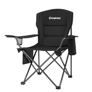 KingCamp アウトドアチェア 収束型 アームチェア キャンプ チェア 折りたたみ椅子 軽量 イス 幅98cm 耐荷重136kg コットン入り 保冷バック/収納袋付き 釣り ガーデン チェア KingCamp