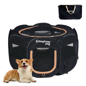 【15％OFFクーポン】KingCamp ペットサークル メッシュサークル 折りたたみ ドッグハウス 犬 猫 八角形 プレイサークル 小型犬 中型犬 大型犬 ペットケージ ペットハウス 持ち運び 軽量 アウトドア キャンプ 室内 お出かけ用品