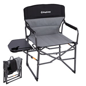 KingCamp �f�B���N�^�[�`�F�A �܂肽���� ����T�C�Y �ω׏d200kg �A�E�g�h�A �`�F�A �T�C�h�e�[�u���t�� �L�����v�֎q ���[���̑̐ς𔼕��� �f�B���N�^�[�Y�`�F�A �g�ѕ֗� �L�����v�p�i