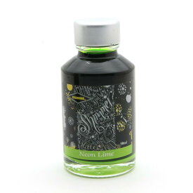 【万年筆 インク】 DIAMINE ダイアミン シマーリングインク ネオンライム（Neon Lime) 50ml 【正規品】