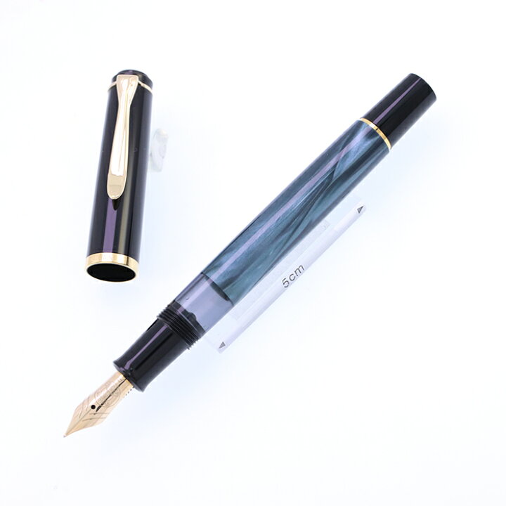 楽天市場】Pelikan ペリカン 万年筆 M250 マーブルブルー F【中古-良品 