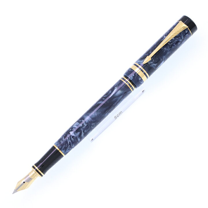 楽天市場】PARKER パーカー 万年筆 デュオフォールド マーブルブルー 