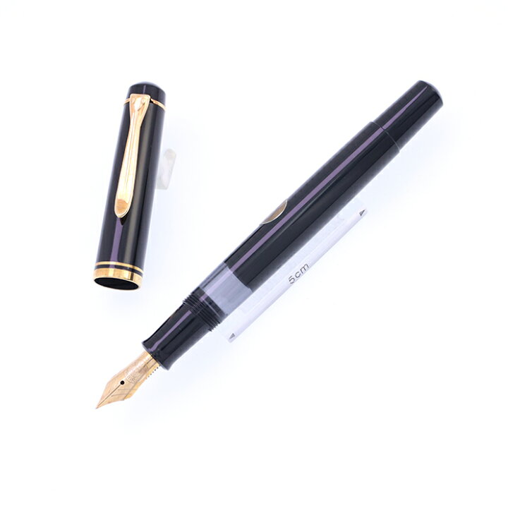 ペリカン 万年筆 スーベレーン ペン先14C-585 ブラック×ゴールド  