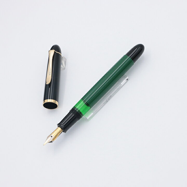楽天市場】Pelikan ペリカン 万年筆 M120 グリーンブラック EF【中古  