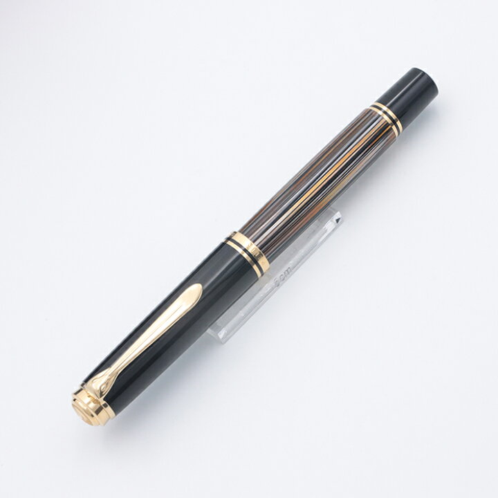 楽天市場】Pelikan ペリカン 万年筆 スーベレーン M800 茶縞 M【中古 