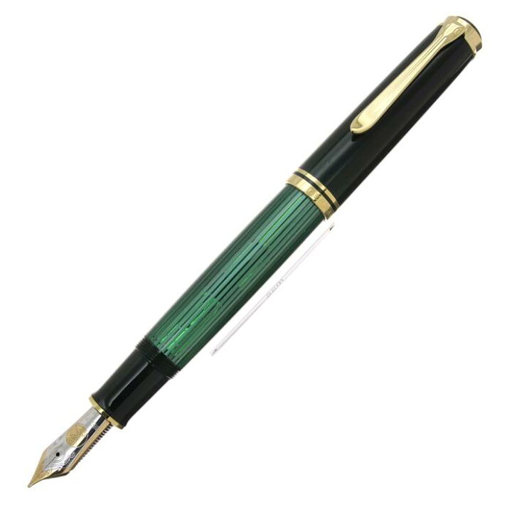 楽天市場】Pelikan ペリカン 万年筆 スーベレーン M1000 緑縞 M (PF  