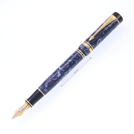 PARKER パーカー 万年筆 デュオフォールド マーブルブルー センテニアル F【中古-良品】【smtb-f】