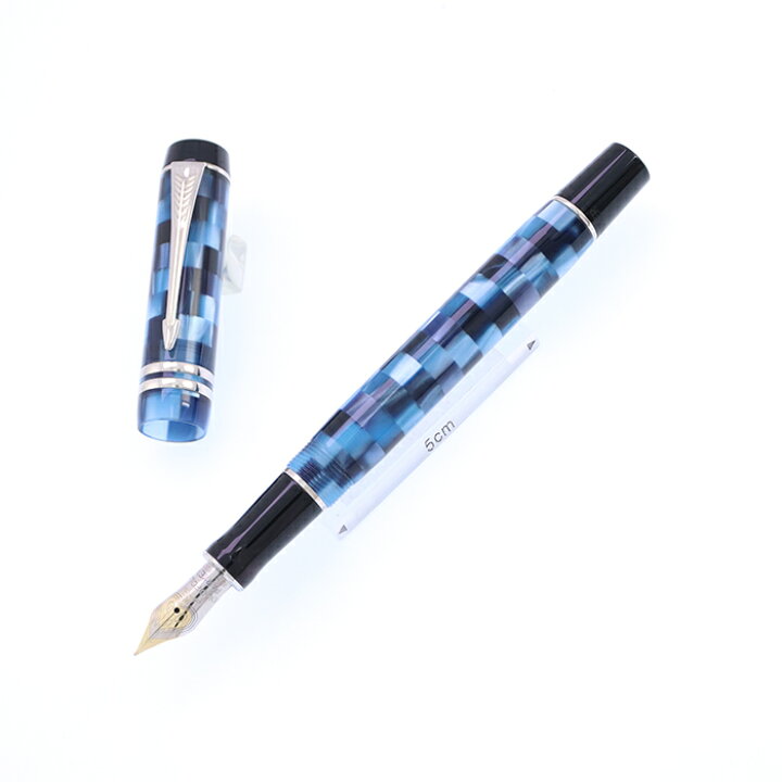 楽天市場】PARKER パーカー 万年筆 デュオフォールド チェック ブルー  