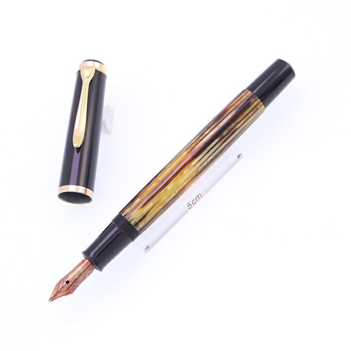 楽天市場】Pelikan ペリカン 万年筆 #400 茶縞 OM【中古-良品】【smtb 