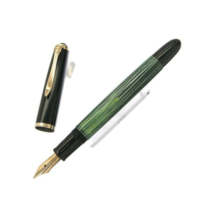 楽天市場】Pelikan ペリカン 万年筆 #400NN 緑縞 M [ネーム刻印]【中古 