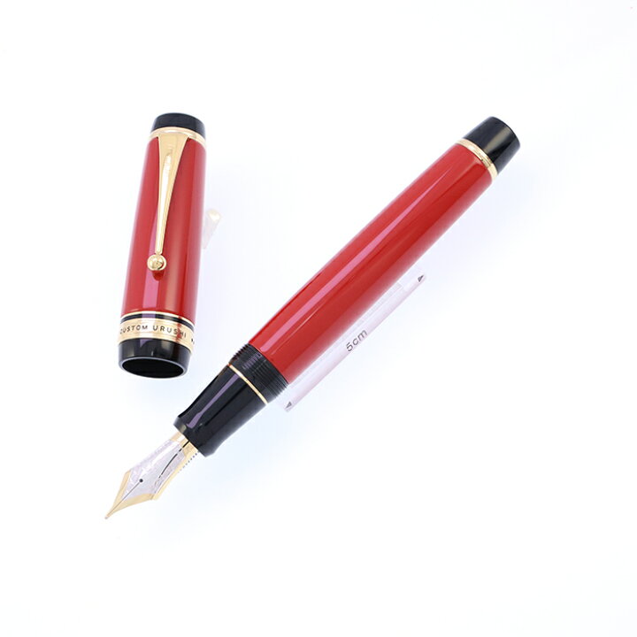 楽天市場】PILOT パイロット 万年筆 カスタム URUSHI 朱 太字【中古-美 