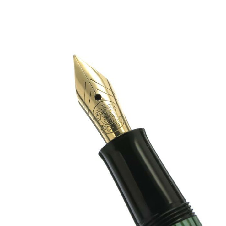 楽天市場】Pelikan ペリカン 万年筆 #400NN M&K 緑縞 EF【中古-良品  