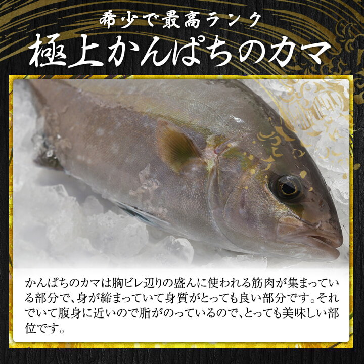 楽天市場 新鮮 国産 かんぱちカマ 2切入り 3パック かんぱち カンパチ 間八 かま カマ 頭 美味しい お取り寄せ おつまみ お魚生活すすめ隊 あき水産 鮮魚部