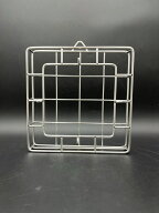ビカクシダ着生用　ステンレス　バスケット　薄型Mサイズ　20×20×3.7cm 錆びない ガーデニング 植物