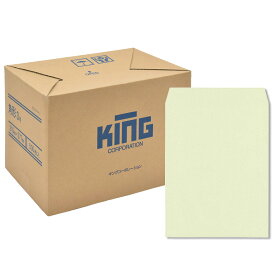 キングコーポレーション 角形3号封筒 500枚 色クラフト(コニーラップ) 85g 郵便枠なし スミ貼 シルバー 216×277mm 080513