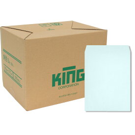 キングコーポレーション 角形3号封筒 500枚 Hiソフトカラー 100g 郵便枠なし スミ貼 ブルー 216×277mm 160303