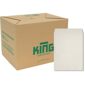 キングコーポレーション 角形3号封筒 500枚 Hiソフトカラー 100g 郵便枠なし スミ貼 グレー 216×277mm 160304