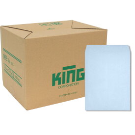 キングコーポレーション 角形3号封筒 500枚 Hiソフトカラー 100g 郵便枠なし スミ貼 アクア 216×277mm 160310
