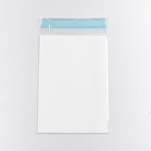 ハガキ用袋 2,000枚 テープ付 OPP40μ 白全面ベタ/透明 110×155+30mm テープ付 CHC0414 OPP袋 はがき 商品保護 クリア 業務用 安い