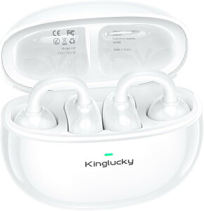 Kinglucky �C���[�J�t�C���z�� �C���z�� bluetooth 6.0 ���y��4.0g �����Ԃł����K �ő�50���ԍĐ� �����ǂ��Ȃ� �Ȃ��璮���ɍœK �I�[�v���C���[�^���C�����X�C���z�� ENC�ʘb IPX6�h�� �}�C�N�t�� 