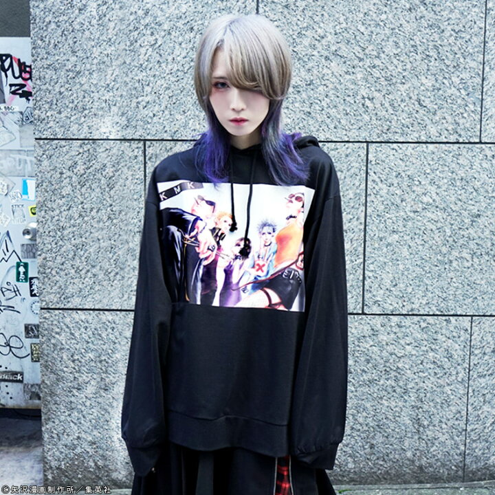 NANA×KINGLYMASK BLACKSTONES (ブラスト) BIG パーカー & BLACKSTONES (ブラスト) /小松奈々(ハチ) BIG パーカー KMK キングリーマスク ユニセックス 新作 TRAPNEST BLACKSTONES ナナ 漫画 ナナ青木志貴 キングリーマスク 未開封 NANA×キングリーマスク トラップネスト パーカー 70-0703-3