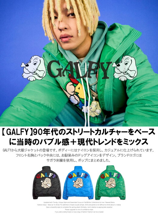 楽天市場】送料無料 GALFY(ガルフィー) 中綿 ダウンジャケット メンズ  