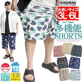 メール便で送料無料 ショートパンツ メンズ 大きいサイズ 接触冷感 薄手 吸水速乾 ワッフル ストレッチ 総柄 プリント ハーフパンツ ショーツ イージーパンツ 短パン 半パン 部屋着 ルームウェア ボタニカル ペイズリー オルテガ ストリート系 ワークマン 涼しい