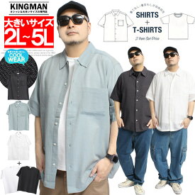 メール便で送料無料 シャンブレー 半袖シャツ メンズ 大きいサイズ 強撚 ポンチ 半袖 Tシャツ 2点セット アンサンブル シャンブレーシャツ トップス サマー 無地 涼しい 爽やか 薄手 通気性 羽織りシャツ キレイめ ビジカジ ワークマン プラス