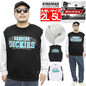 ジェニュイン ディッキーズ(GENUINE Dickies) スウェット メンズ 大きいサイズ ロゴ プリント 裏毛 クルーネック トレーナー スエット ブランド スウェットトレーナー トップス スケーター ストリート系 ワークマン プラス サイズ