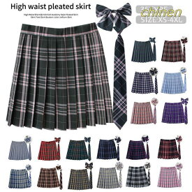 制服 学生制服スカート 3点セット 蝶結び+ネクタイ+スカート35タイプ チェック柄プリーツスカート(スクール?制服) 女子高生スカート レ