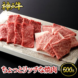 神戸牛 ちょっとリッチな焼肉 500g（約3～4人前)◆ 牛肉 黒毛和牛 神戸牛 A5 証明書付 ギフト お中元 お歳暮 父の日 母の日 内祝 誕生日 結婚祝 敬老の日 神戸キングミート